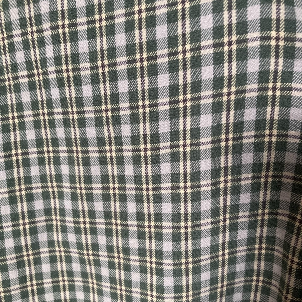Timberland men’s classic green/white/brown plaid button down shirt, size large - Picture 8 of 11